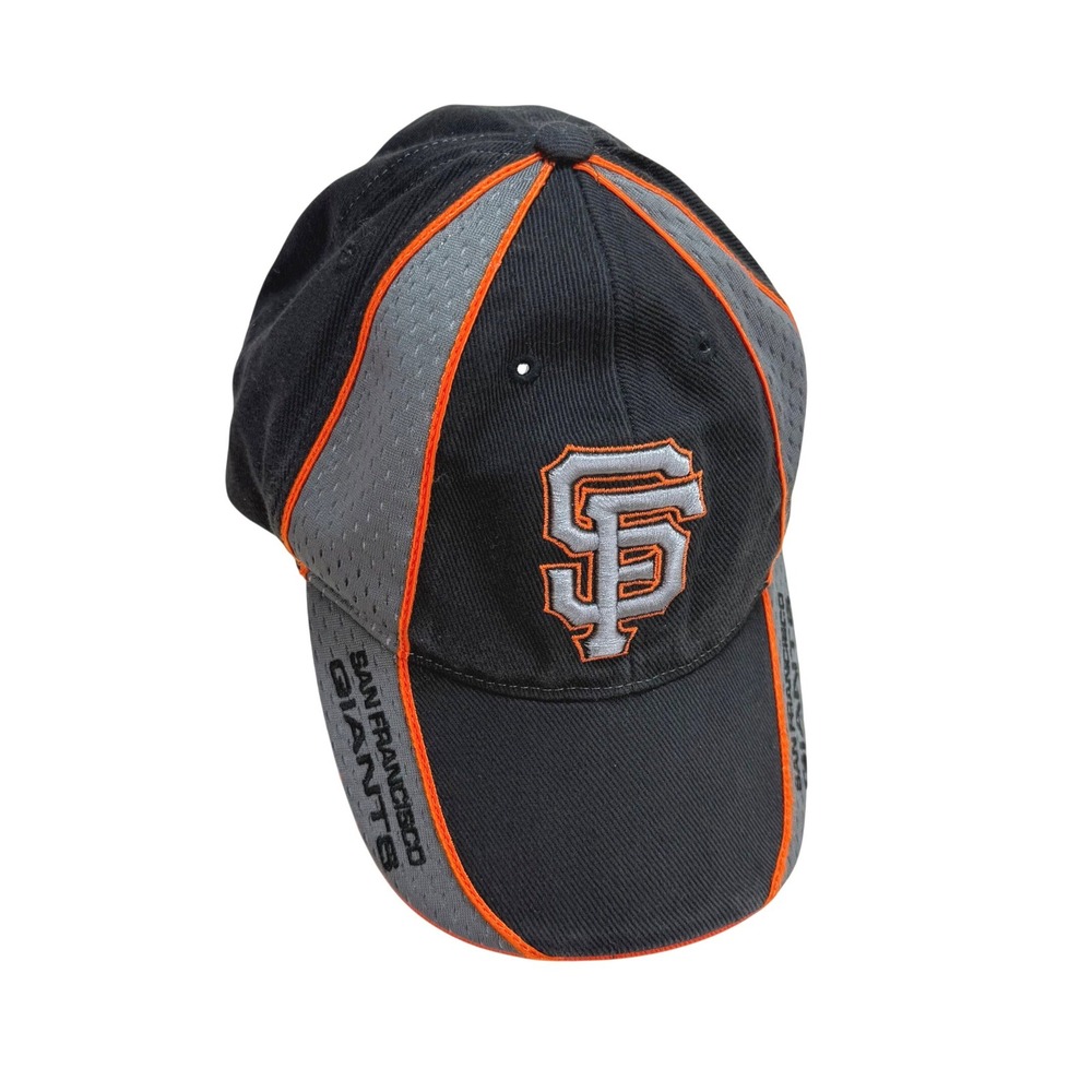 San Francisco Giants Baseball Hat OSFA Black Orange Mesh Paneled Cap Embroidered